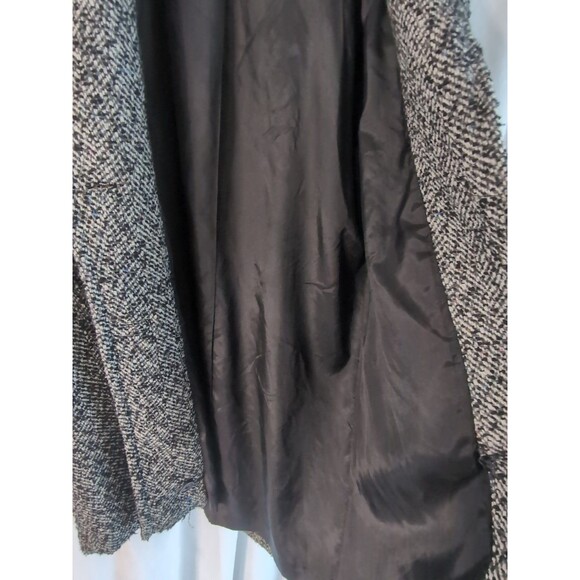 Vintage New York Girl Gray Coat Women's Size 7 Shell Tweed Polyester Lining - Picture 7 of 13